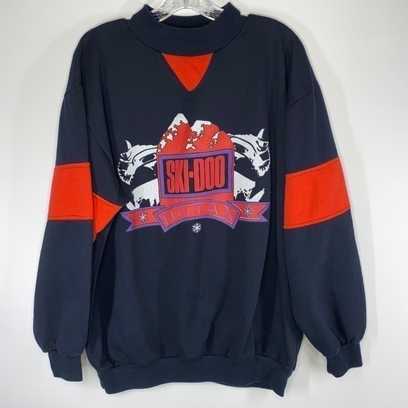 Vintage SkiDoo Bombardier Black Sweatshirt Size Large - Picture 1 of 5